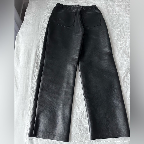 Aritzia Wilfred Cropped Melina Black Vegan Leather pants size 4 - Picture 7 of 11